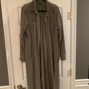 Eddie Bauer Large Tall calf length corduroy dress